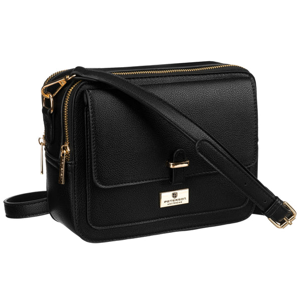 Vidēja izmēra sieviešu rokassoma Peterson, melna