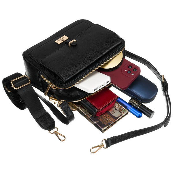 Vidēja izmēra sieviešu rokassoma Peterson, melna