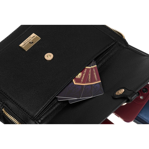 Vidēja izmēra sieviešu rokassoma Peterson, melna