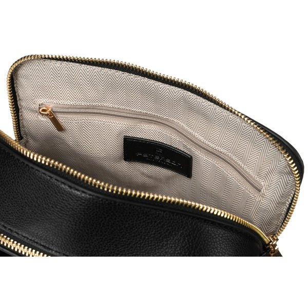 Vidēja izmēra sieviešu rokassoma Peterson, melna