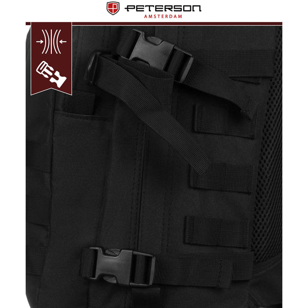 Mugursoma unisex Peterson, melna K27