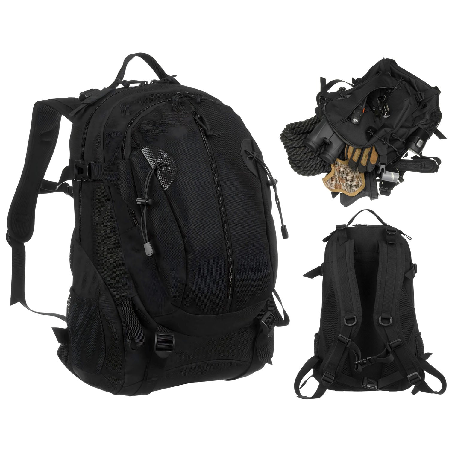 Mugursoma unisex Peterson, melna K25