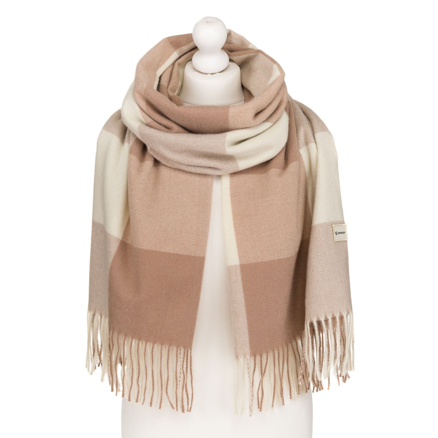 Liela šalle sievietēm Rovicky, gaiši brūnā krāsā S15