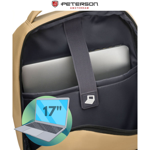 Liela unisex mugursoma Peterson, haki krāsā K22