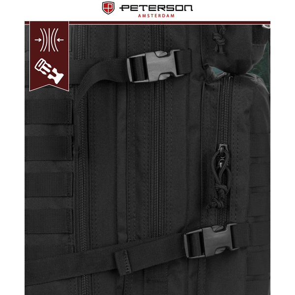 Liela vīriešu mugursoma Peterson, melna K24