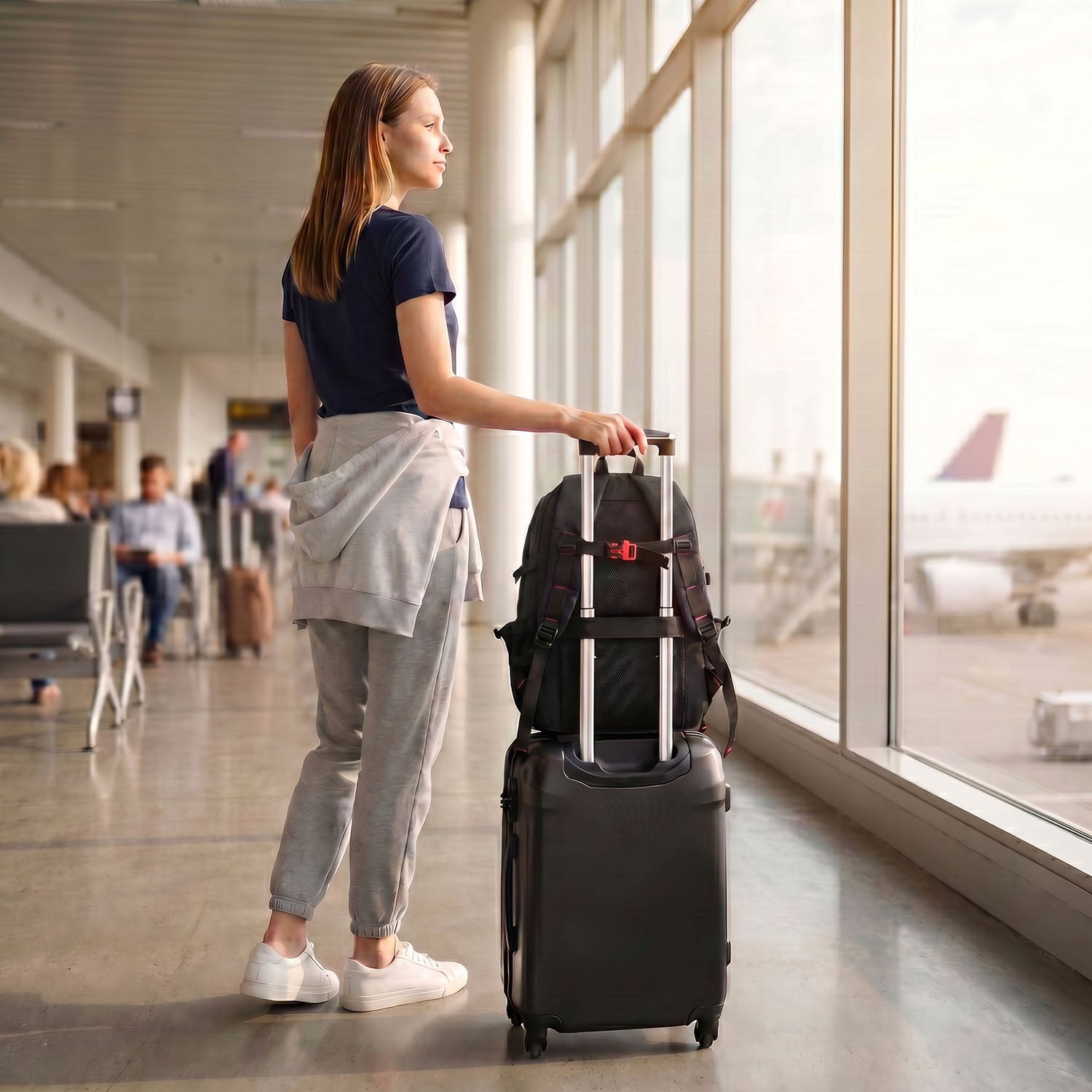 Juoda poliesterio turistinė kuprinė Peterson M42