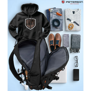 Juoda poliesterio turistinė kuprinė Peterson M42