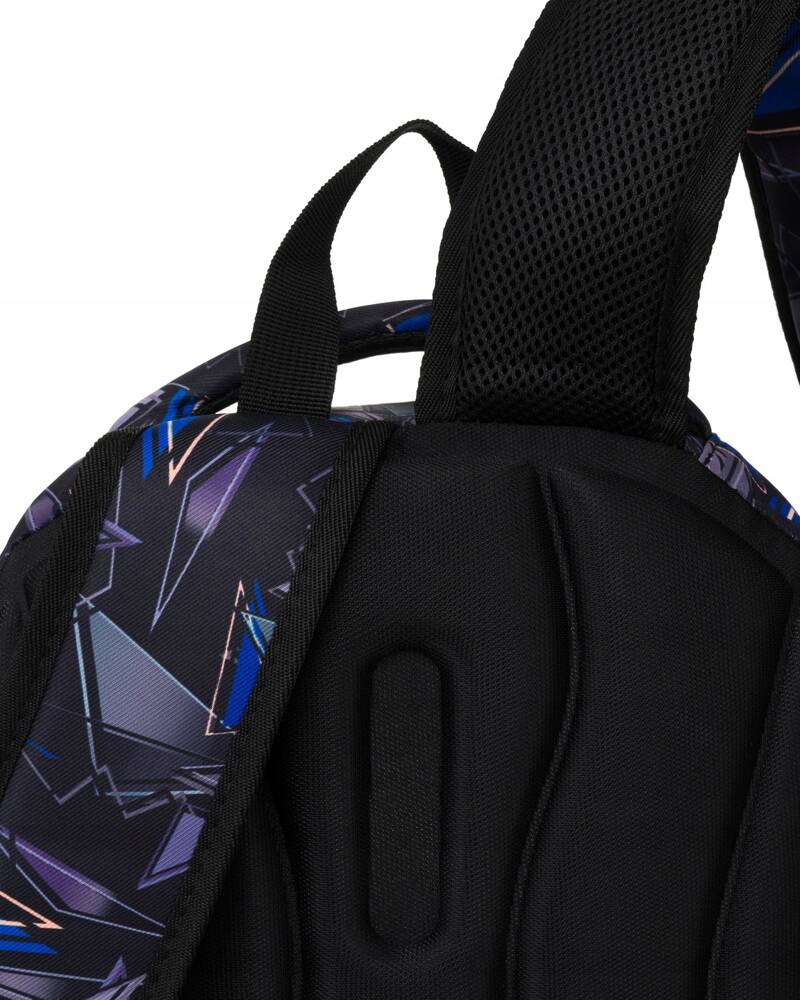 Didelė įvairiaspalvė mokyklinė kuprinė su USB Peterson