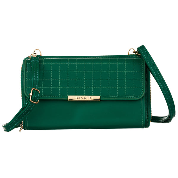 Maza eleganta rokassoma 4U Cavaldi, zaļa A0155