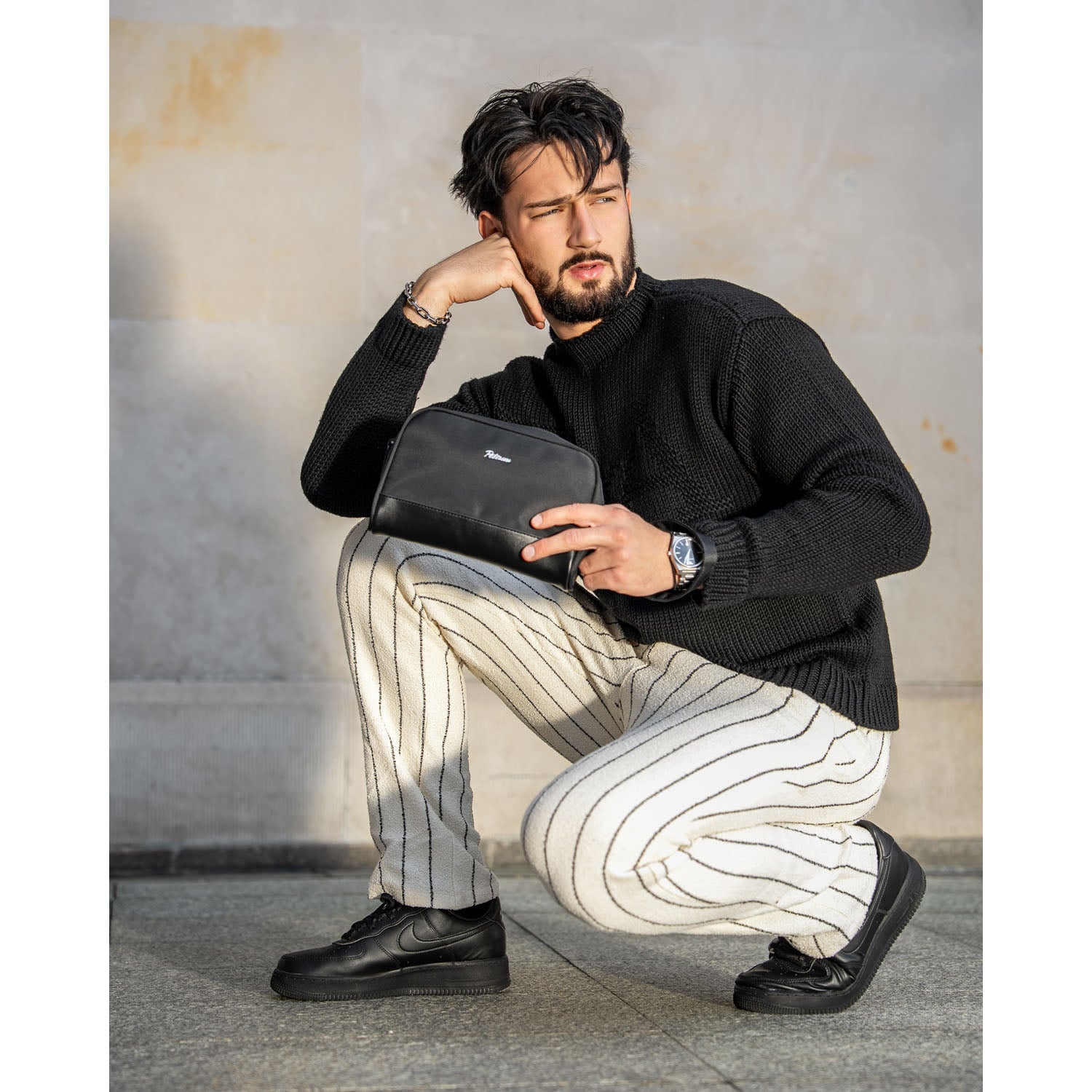 Vīriešu soma Peterson, melna R212