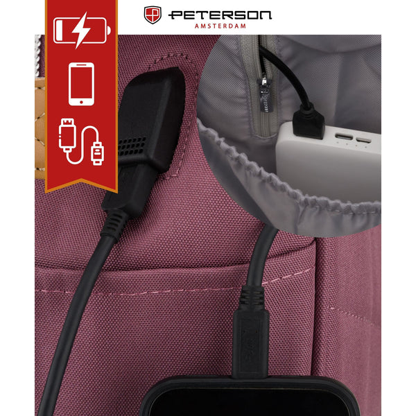 Sieviešu mugursoma Peterson, violeta K56