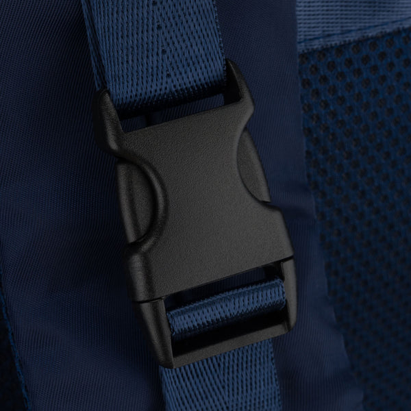Peterson tamsiai mėlyna poliesterinė kuprinė mamai su vystymo kilimėliu ir prisegamu dėklu