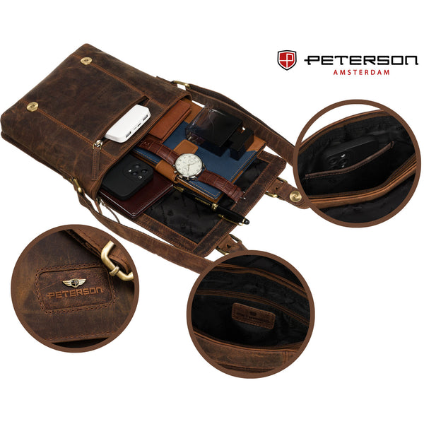Vīriešu soma Peterson, brūna R318