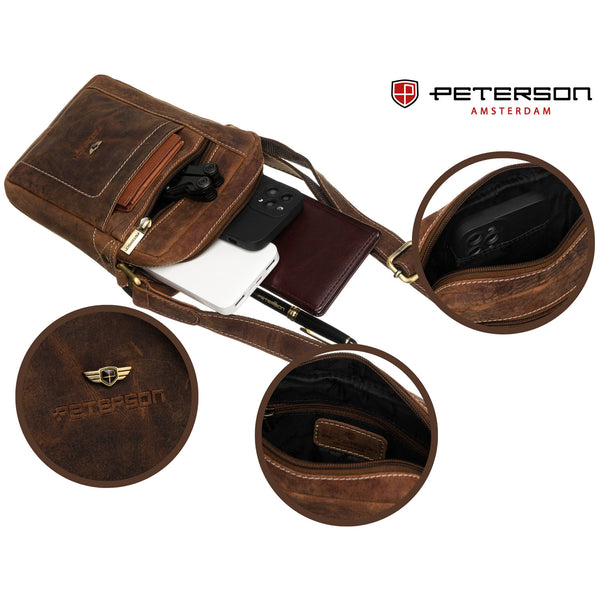 Vīriešu soma Peterson, brūna R401