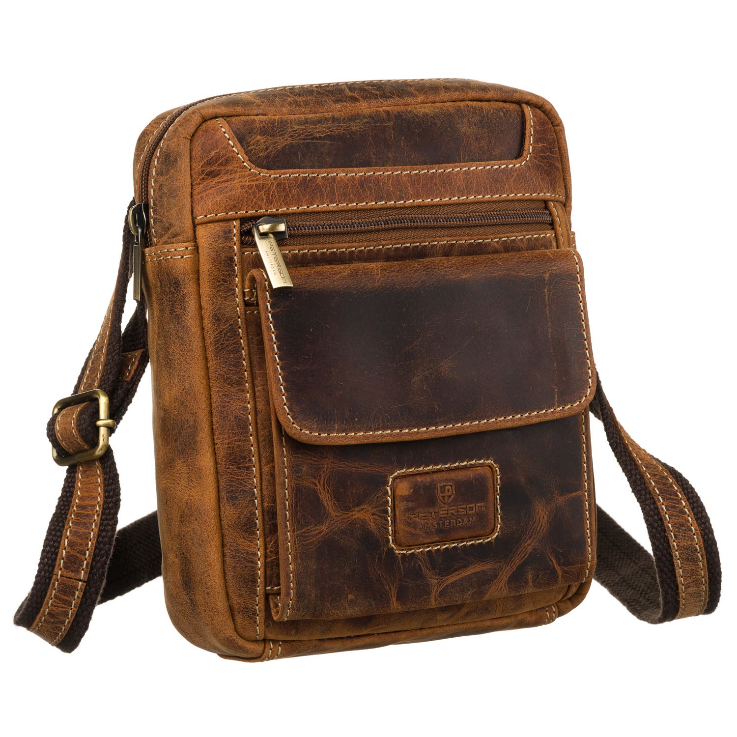 Maza vīriešu soma Peterson, brūna R557