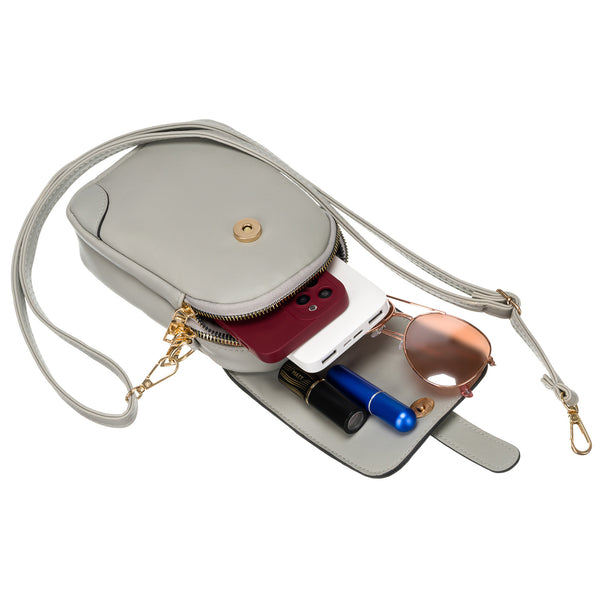 Maza eko ādas rokassoma Rovicky, pelēka R0183