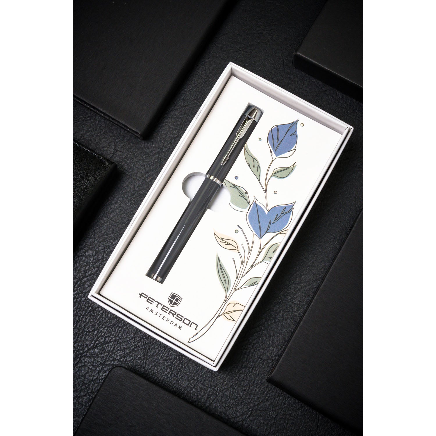 Dāvanu pildspalva Peterson, pelēka