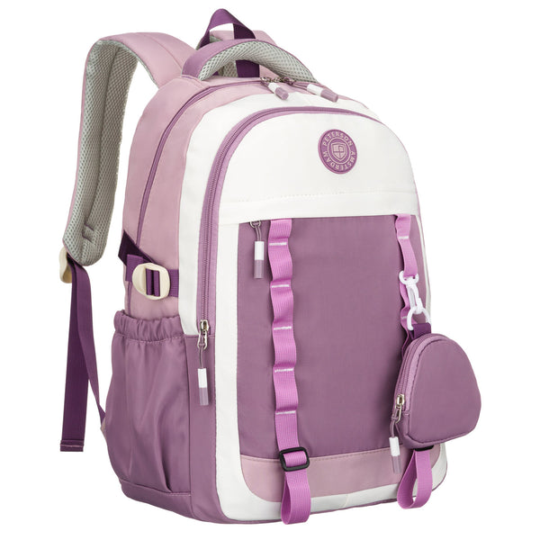 Vidēja izmēra sieviešu mugursoma Peterson, balti violeta