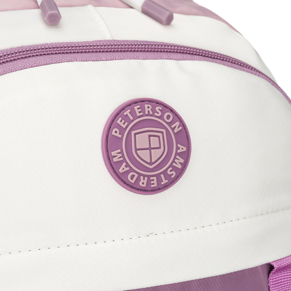Vidēja izmēra sieviešu mugursoma Peterson, balti violeta
