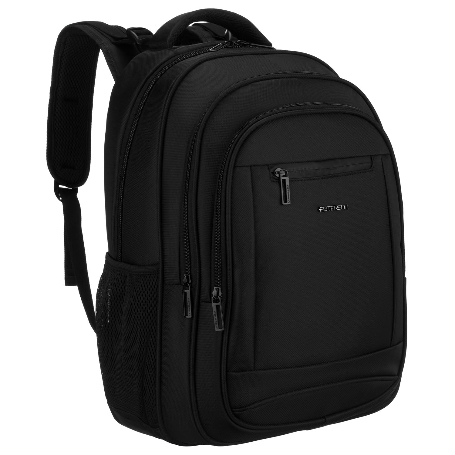 Vidēja izmēra mugursoma unisex Peterson, melna