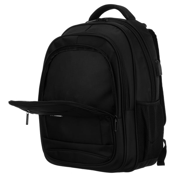 Vidēja izmēra mugursoma unisex Peterson, melna