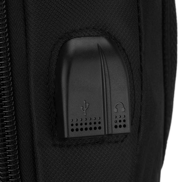 Vidēja izmēra mugursoma unisex Peterson, melna