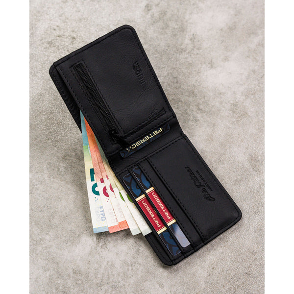 Vīriešu maks Peterson, melns N438