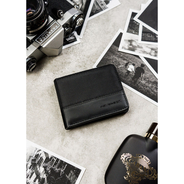 Vīriešu maks Peterson, melns N438