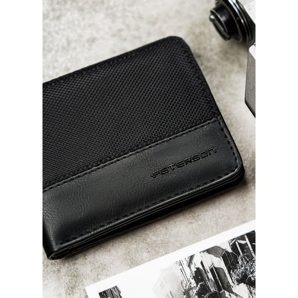 Vīriešu maks Peterson, melns N438