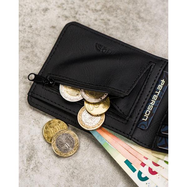 Vīriešu maks Peterson, melns N438