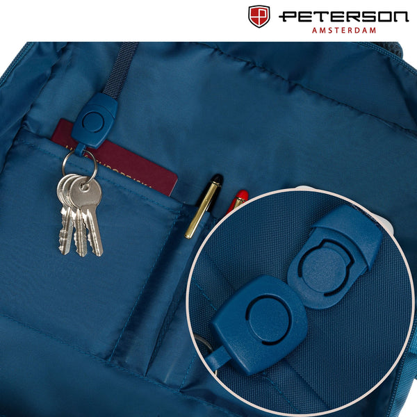 Vidēja izmēra unisex mugursoma Peterson, zila