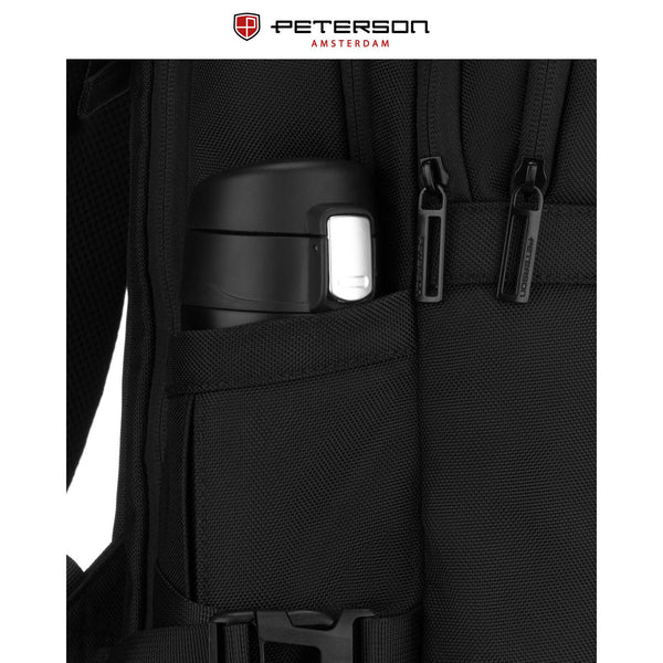 Mugursoma unisex Peterson, melna K19