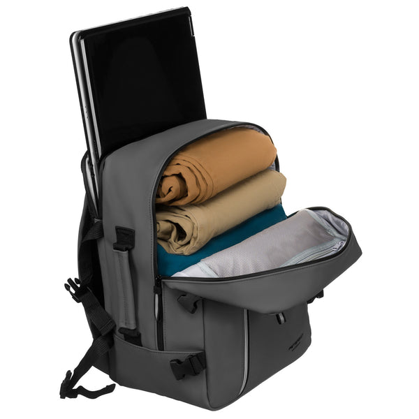 Liela unisex mugursoma Peterson, pelēka
