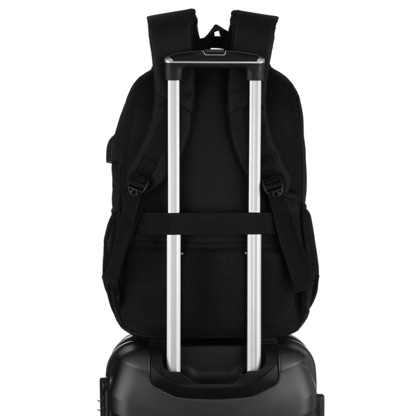Vidēja izmēra unisex mugursoma Peterson, melna N515