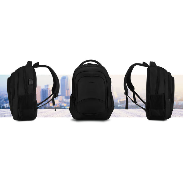 Vidēja izmēra unisex mugursoma Peterson, melna N515