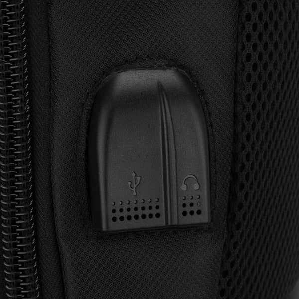 Vidēja izmēra unisex mugursoma Peterson, melna N515