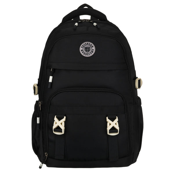 Vidēja izmēra unisex mugursoma Peterson, melna