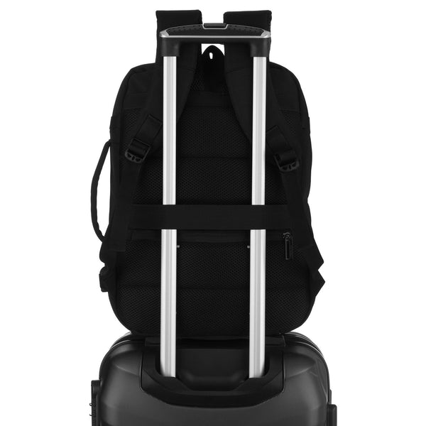 Vidēja izmēra unisex mugursoma Peterson, melna N516