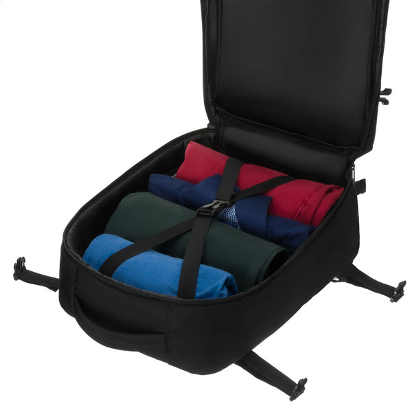Vidēja izmēra unisex mugursoma Peterson, melna N516