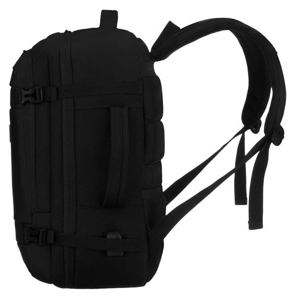 Vidēja izmēra unisex mugursoma Peterson, melna N516