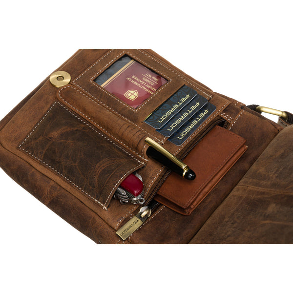 Vīriešu soma Peterson, brūna R338
