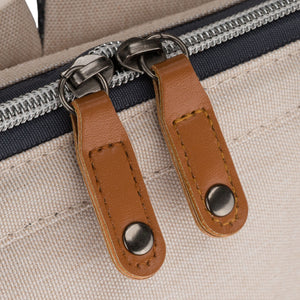 Praktiška smėlinė kuprinė mamai iš poliesterio, su užtrauktuku – Peterson