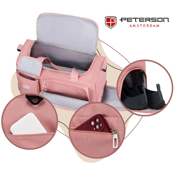 Liela sieviešu rokassoma Peterson, rozā N502