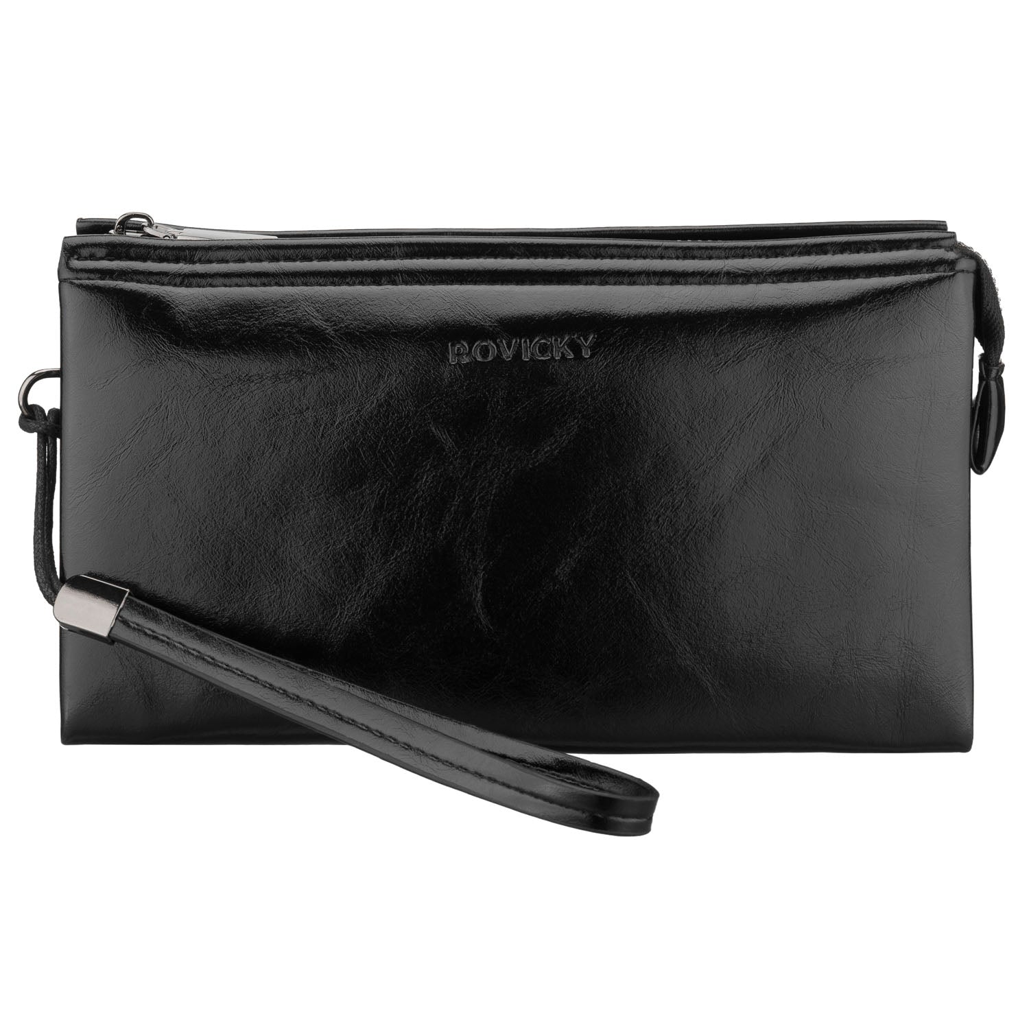 Vīriešu Rovicky maks ar rāvējslēdzēju, melns AX26