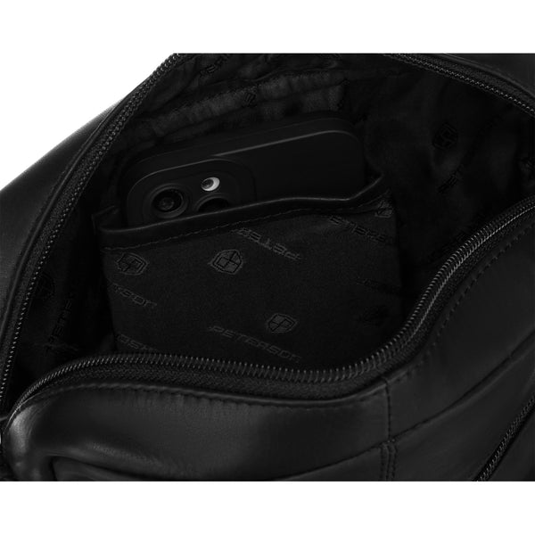 Vidēja izmēra rokassoma Peterson, melna R6