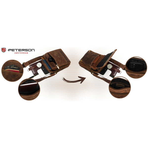 Vīriešu soma Peterson, brūna R360