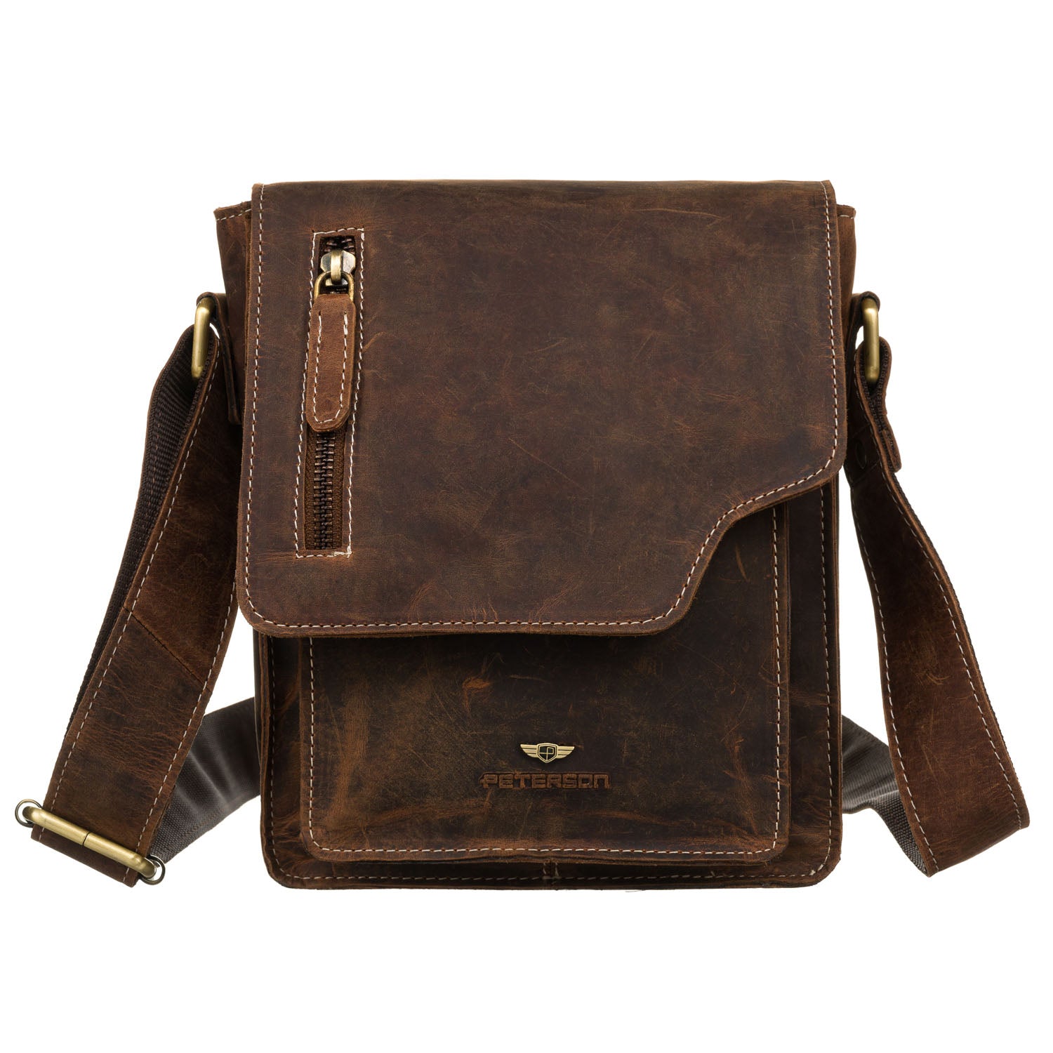 Vīriešu soma Peterson, brūna R328