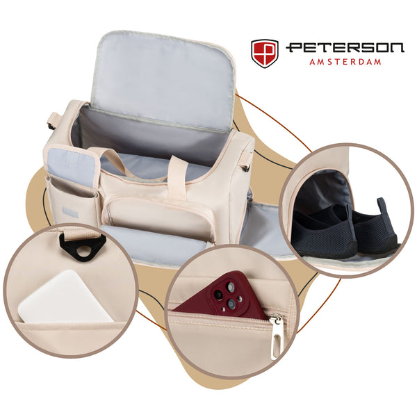 Liela sporta ceļojumu soma sievietēm Peterson, bēša
