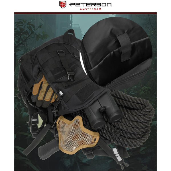 Vīriešu mugursoma Peterson, melna K26