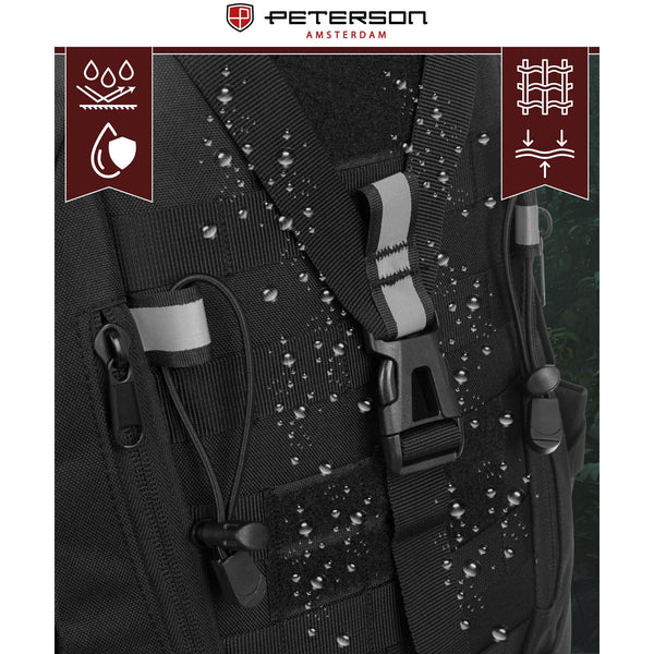 Vīriešu mugursoma Peterson, melna K26